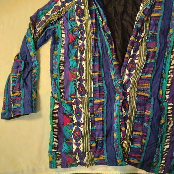 Vintage ZZ Michaels Abstract Pattern Summer Blazer - Picture 12 of 12